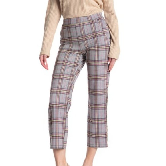 Sanctuary Pants - Sanctuary Runway Ponte Cropped Plaid Pants